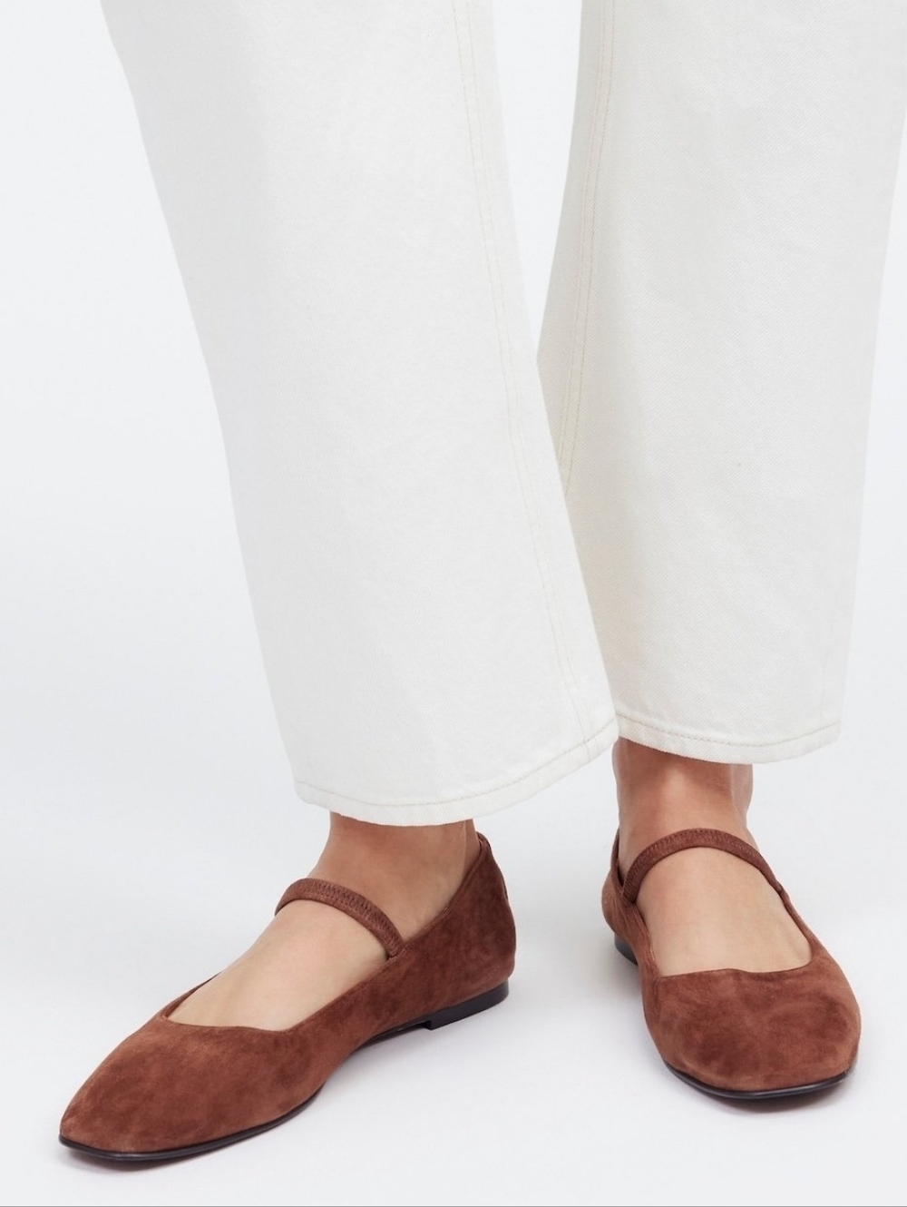 Madewell The Greta Suede Ballet Flat- Soft Mahogany